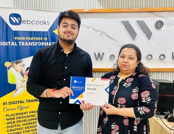 Naman Jain 
Naman Jain being certified in Digital Marketing course after successfully completing it form WebCooks
